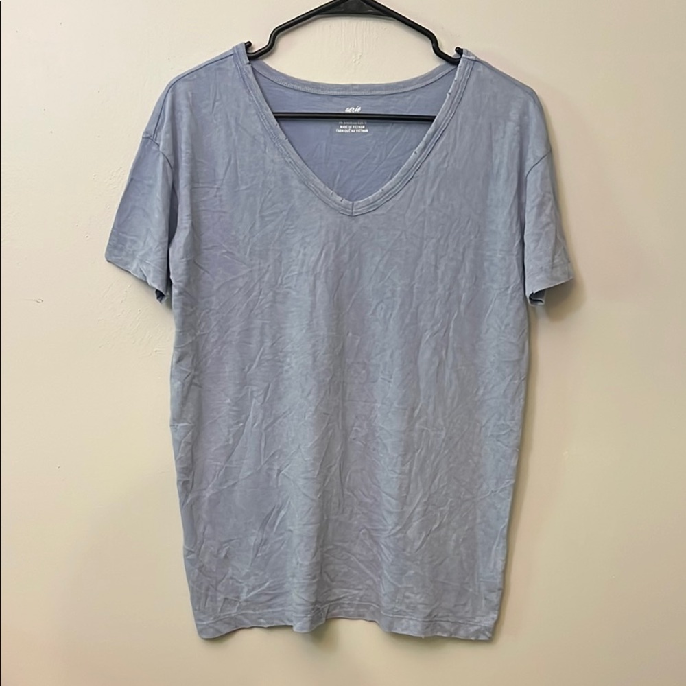 Aerie Blue Relaxed Fit Short Sleeve T-Shirt